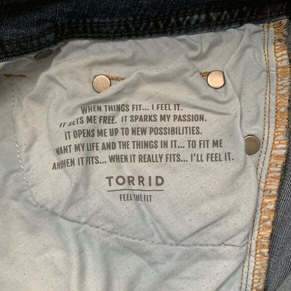 Torrid Luxe Slim Boot Flare Denim Jeans Size 16 - Picture 10 of 10